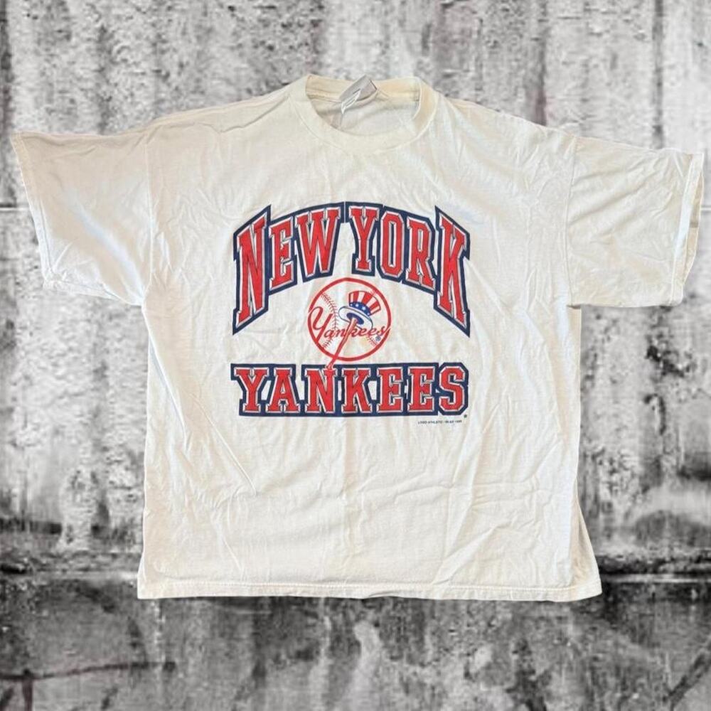 Vintage 1999 New York Yankees Logo Athletic T-Shirt XXL MLB